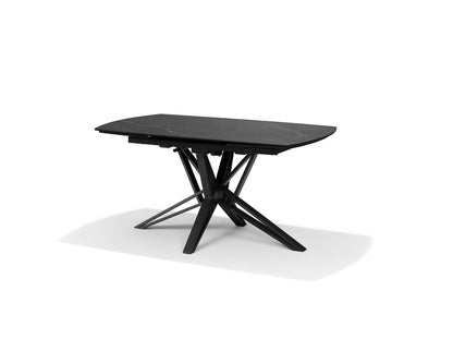 VEGAS Dining Table Deckstone Black Marble 160-240X90 Extendable