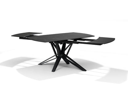 VEGAS Dining Table Deckstone Black Marble 160-240X90 Extendable