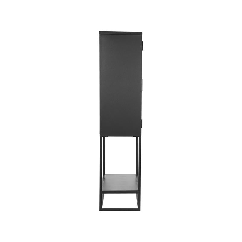 label51 display cabinet level - black - metal - 70x35x150 cm