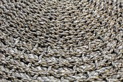 Rug Malibu - ø150 cm - raffia/seagrass - natural/black