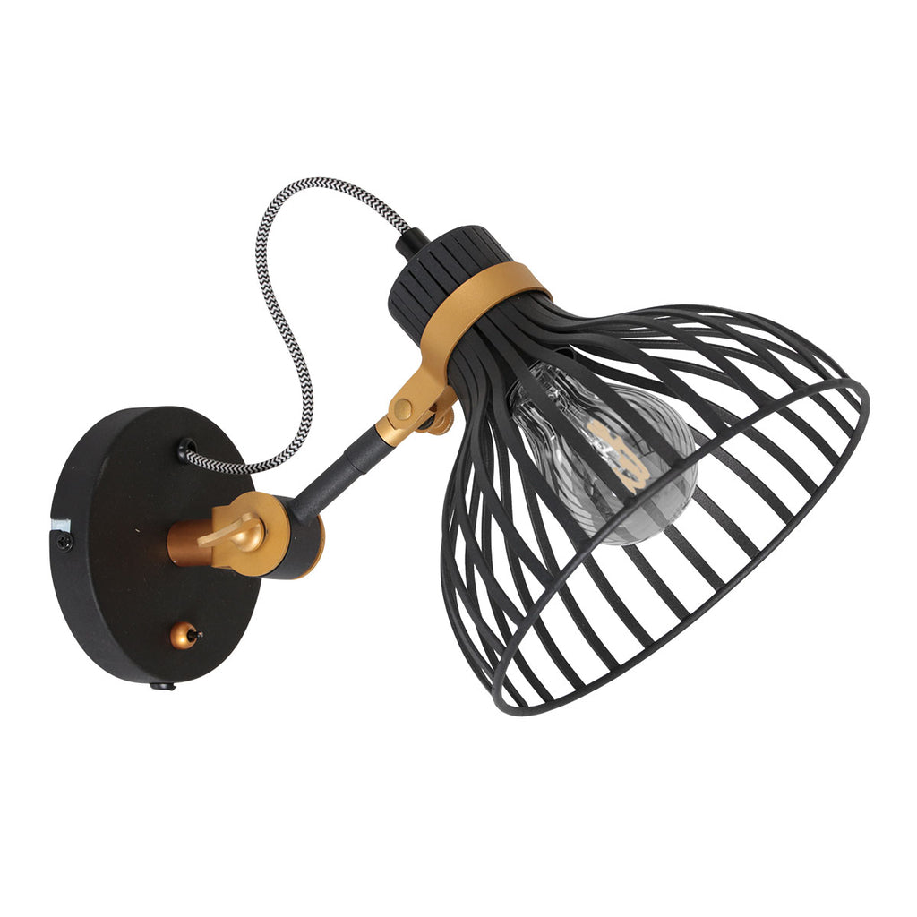 wandlamp dunbar 3088zw zwart