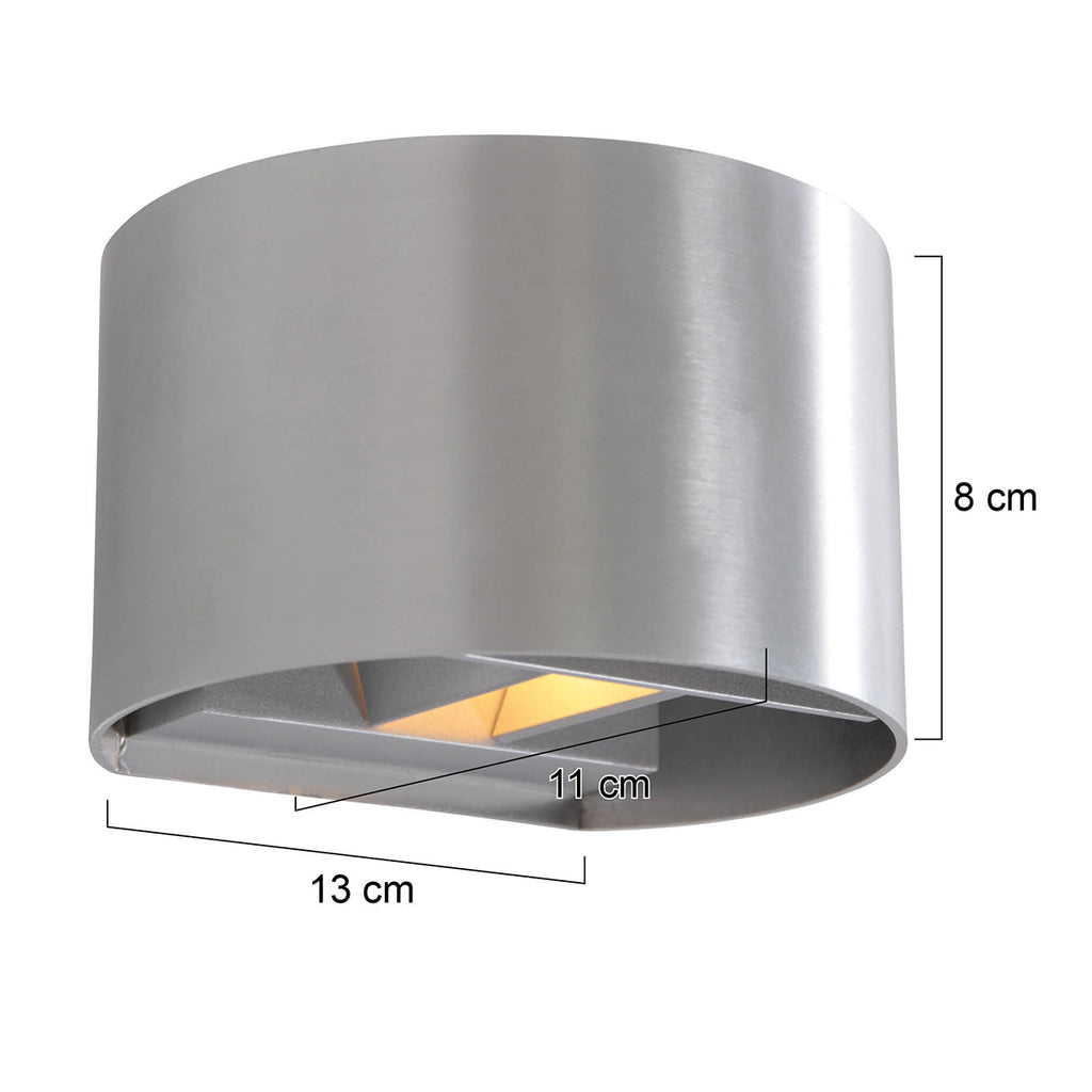 wall lamp muro 3364st steel