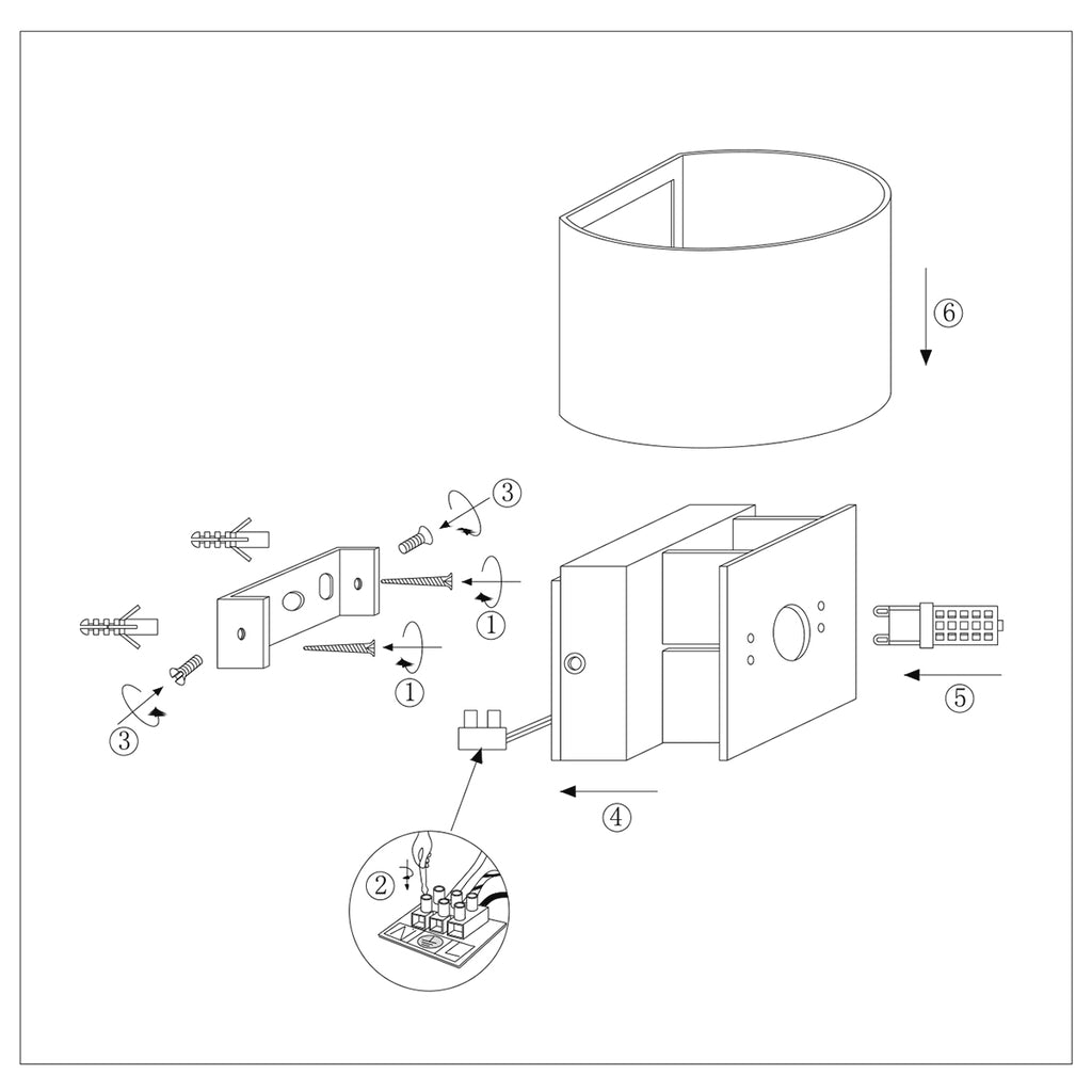 wall lamp muro 3364st steel