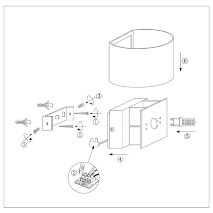 Wall lamp Muro 3364ST Steel