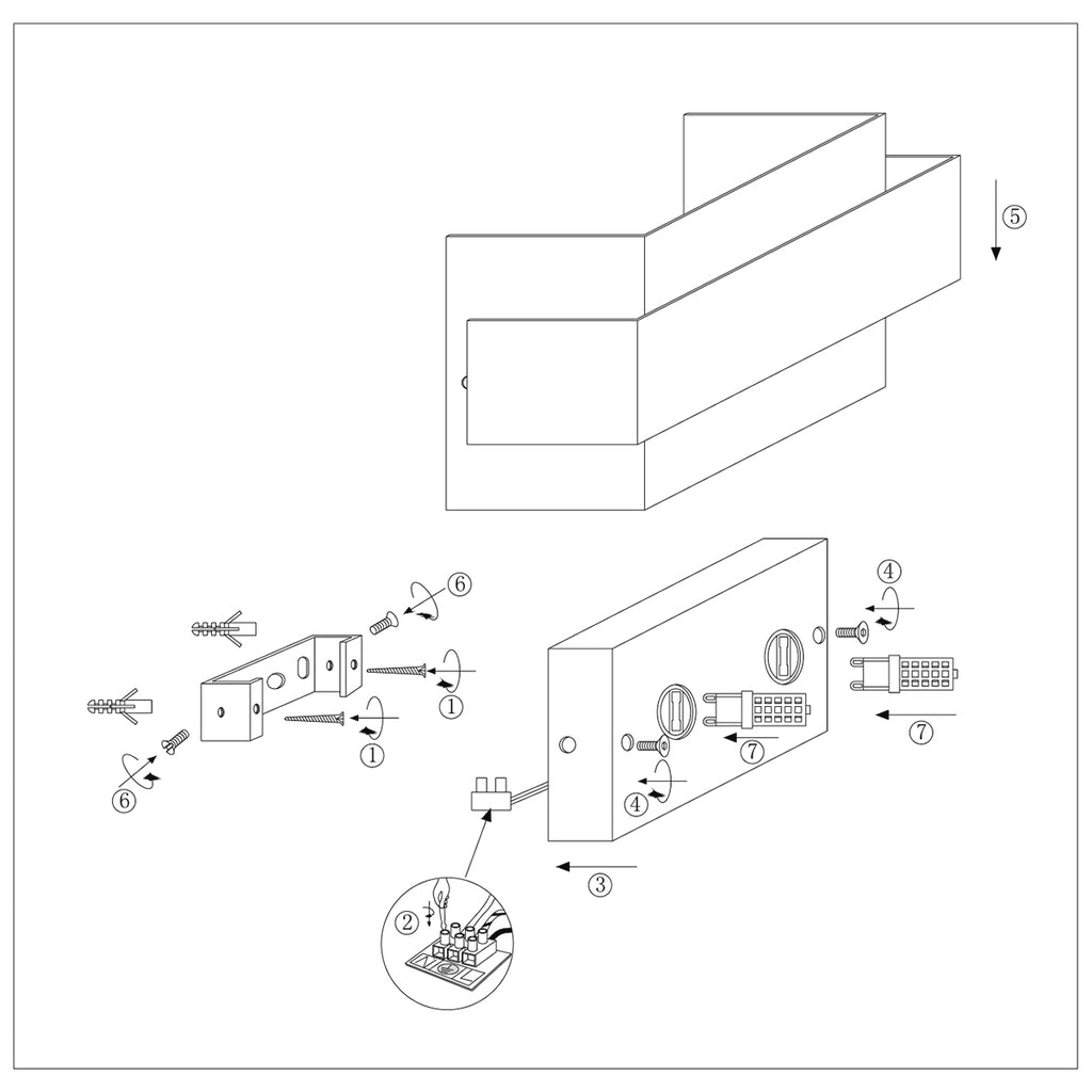 wandlamp muro 3368zw zwart