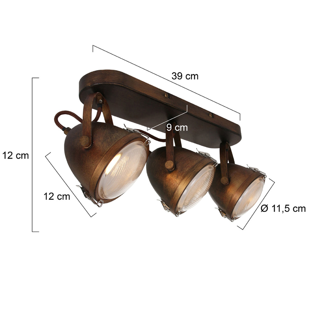 wandlamp paco 1314b bruin