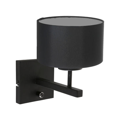 Wall lamp Rod 7200ZW Black + Shade Black Linen