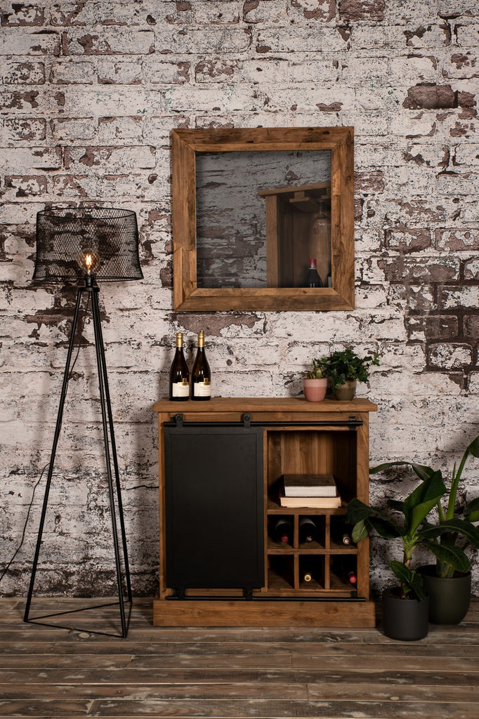 blackburn wine cabinet - 90x90 cm - recycled teak