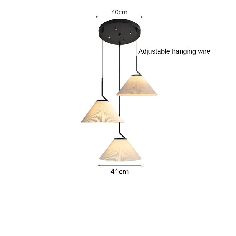 stijlvolle nordic geplooide crème hanglamp voor een elegante sfeer