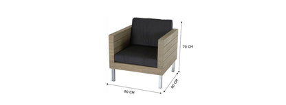 ZEELAND LOUNGE CHAIR - WOOD ACACIA SOFT GRAY