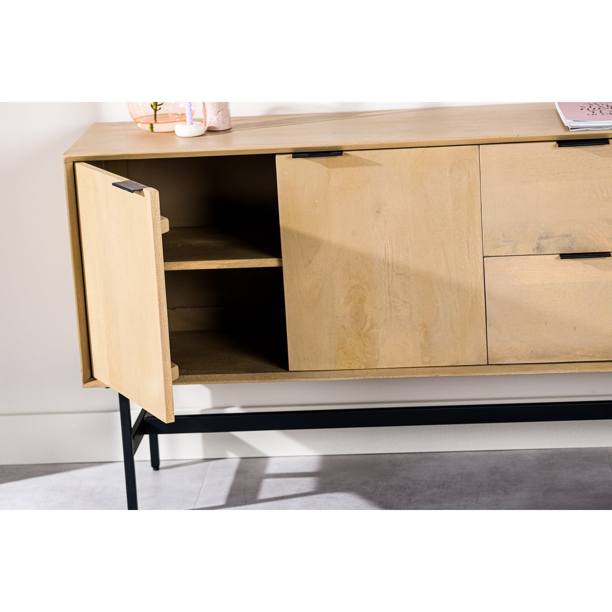 sideboard 3d, 170 cm, w180 natural