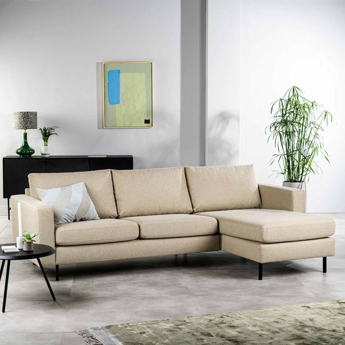 3 seater sofa cl l+r, dillon fabric, d460 beige