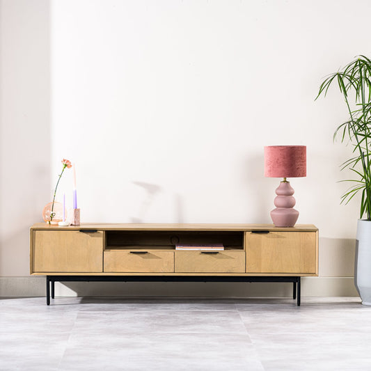 TV cabinet 2D, 170 cm, W180 natural