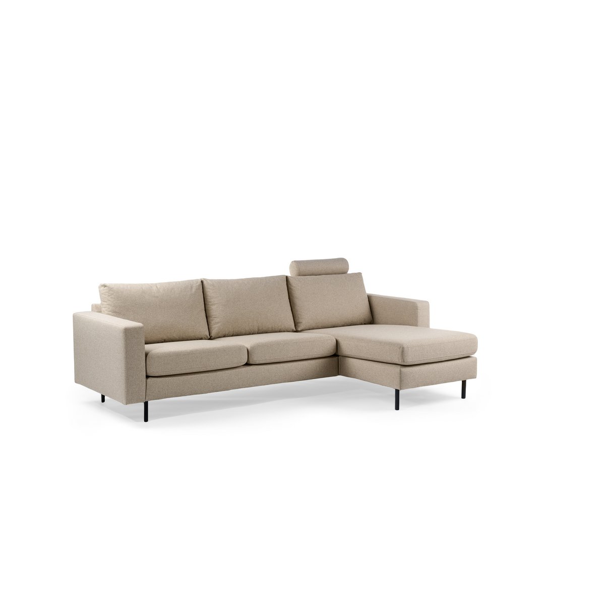 3 seater sofa cl l+r, with headrest, dillon fabric, d460 beige