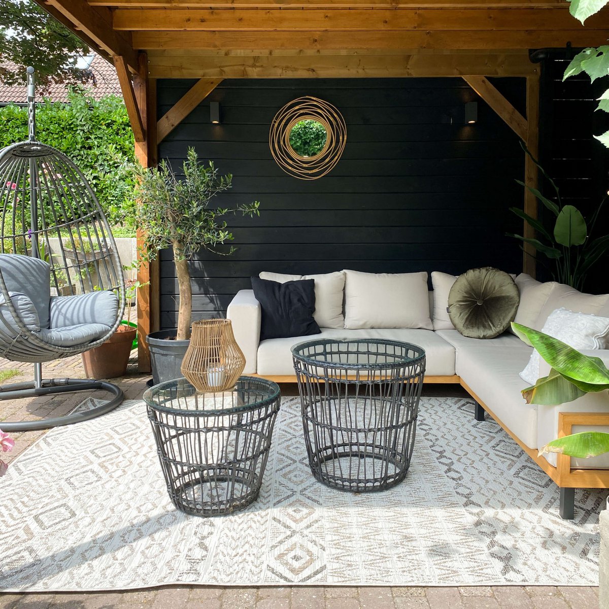 outdoor rug - asti white/sand/anthracite 160 x 230cm