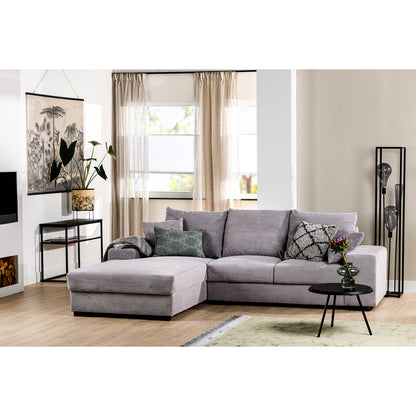 3 seater sofa CL left, fabric RIB, RIB311 grey