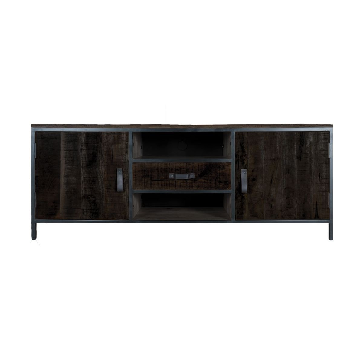 tv dresser luuk black mango wood 160 cm