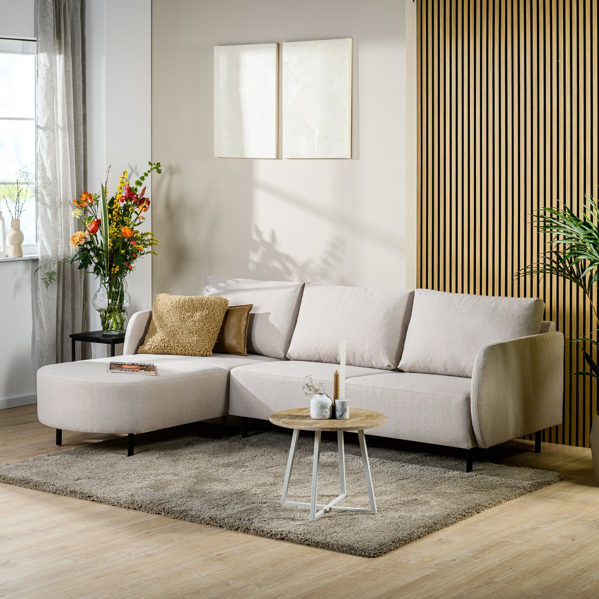 3 seater sofa cl l+r, urban fabric, u460 beige