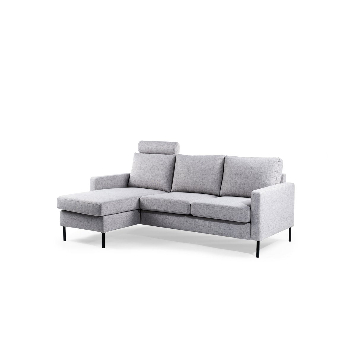 3 seater sofa cl l+r, with headrest, valente fabric, v311 grey