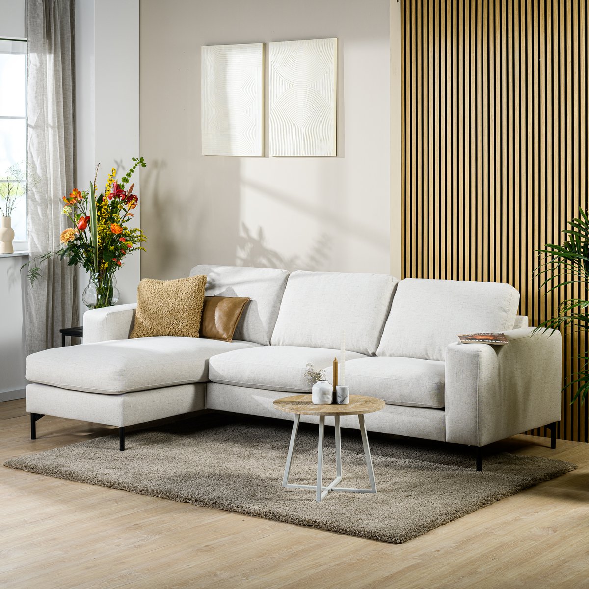 3-seater sofa cl l+r, valente fabric, v920 natural