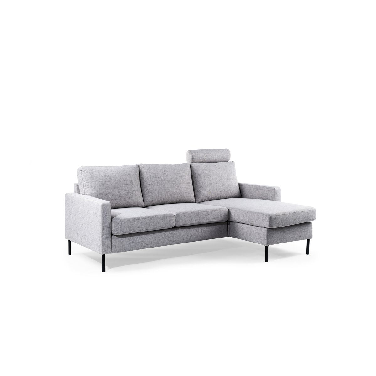 3 seater sofa cl l+r, with headrest, valente fabric, v311 grey