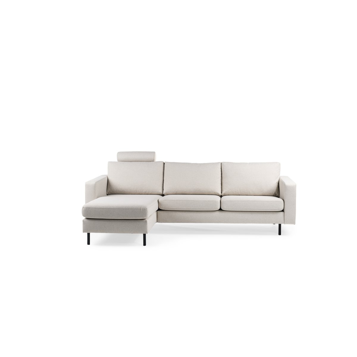 3 seater sofa cl l+r, with headrest, dillon fabric, d820 ivory