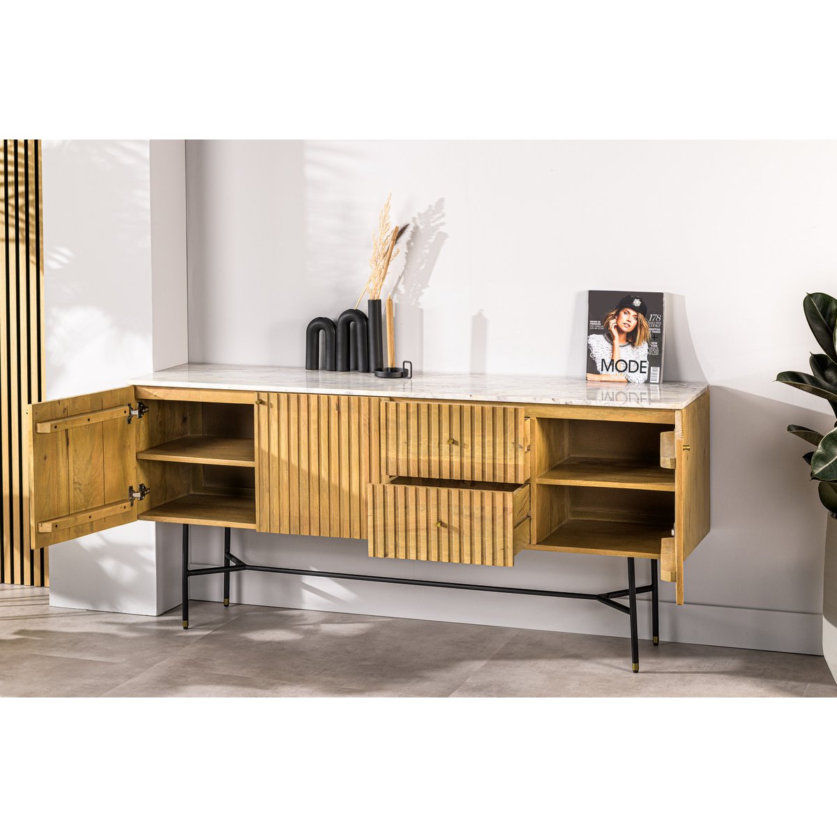 sideboard, 175 cm, w180 natural