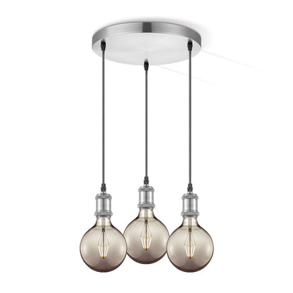 Home Sweet Home Hanging Lamp Basic - Brushed steel - 30x30x109cm