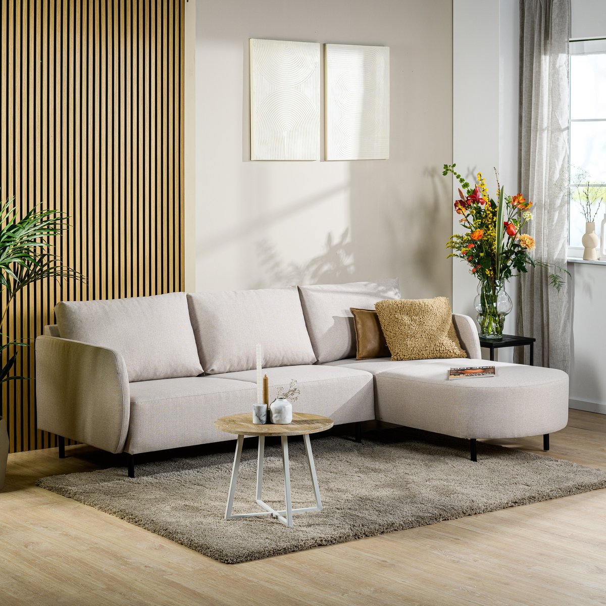 3 seater sofa cl l+r, urban fabric, u460 beige