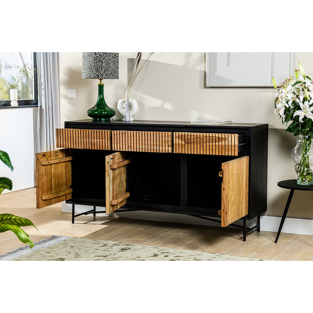 sideboard, 160 cm, b420 acacia pure