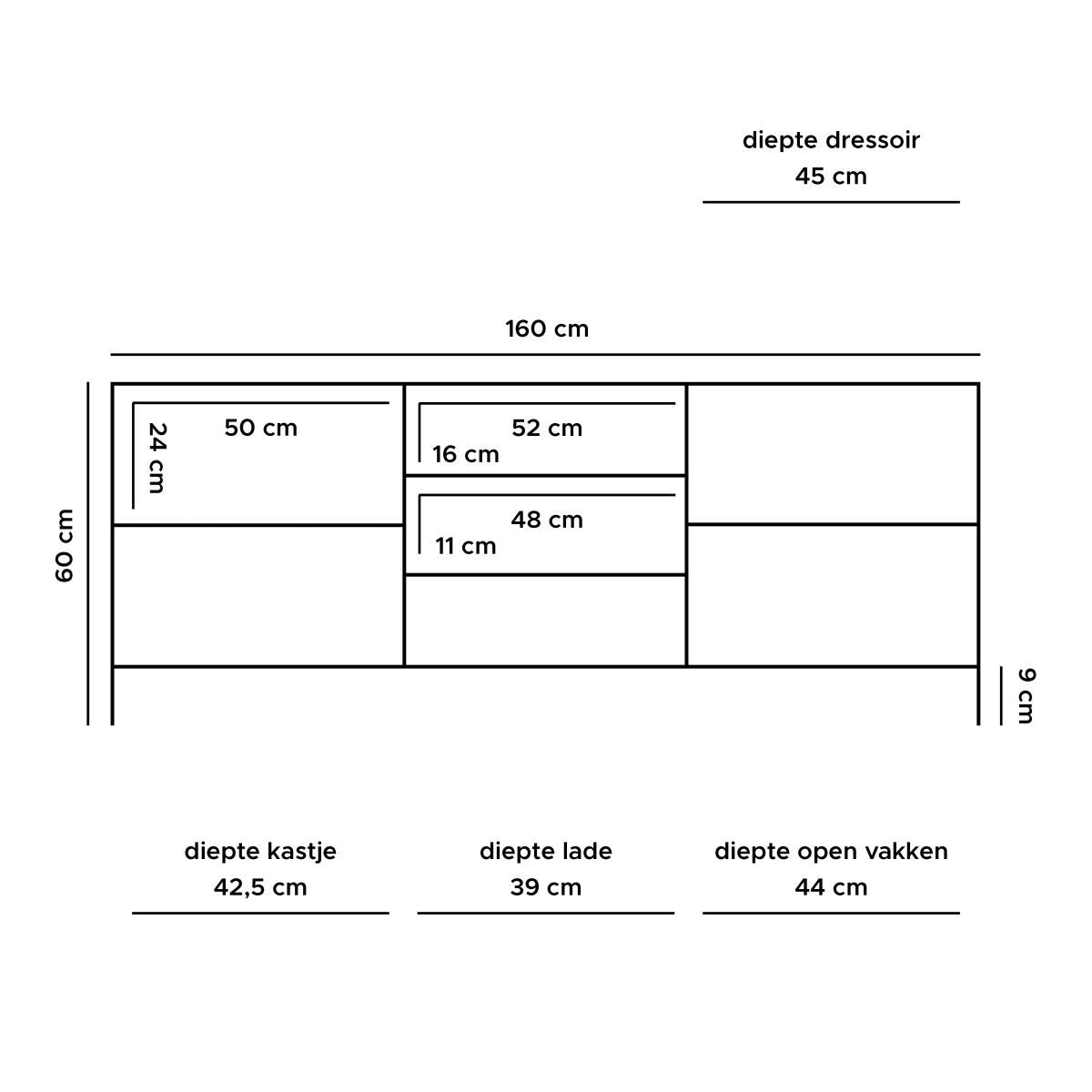 tv dresser luuk black mango wood 160 cm