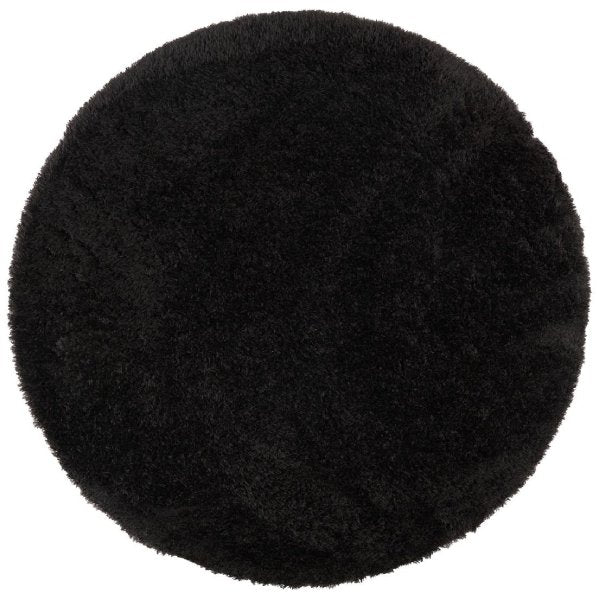 round high pile rug anthracite/black foliage shaggy 240cm