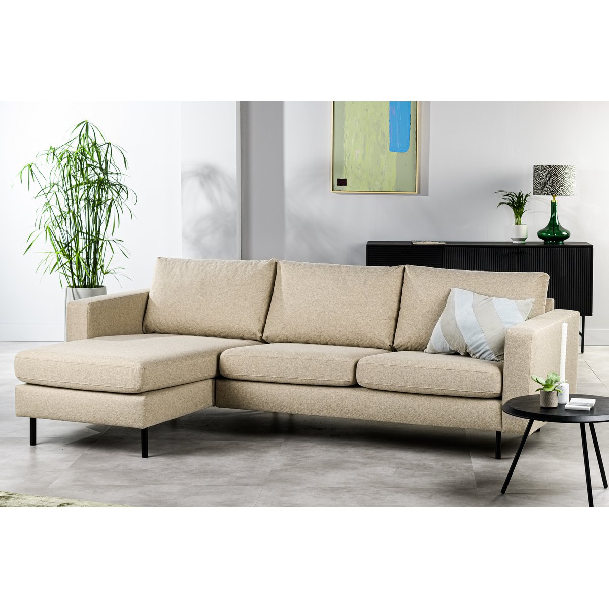 3 seater sofa cl l+r, dillon fabric, d460 beige