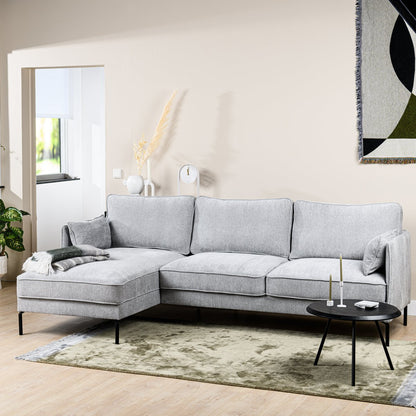 3-seater sofa CL left, fabric Heaven, H311 grey