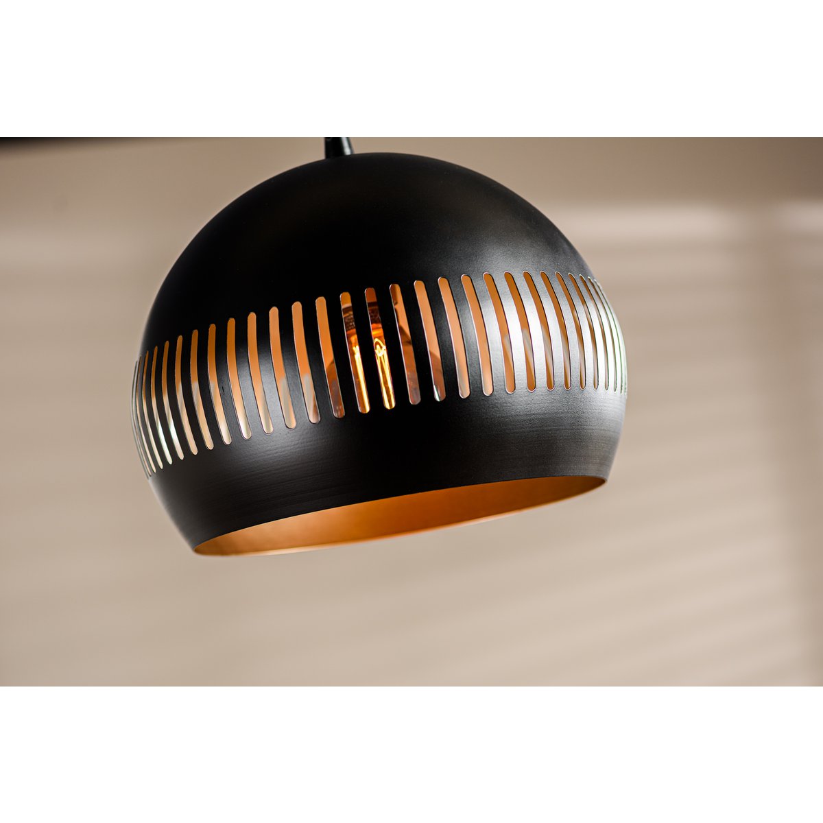 pendant lamp, 3-light, h340 black