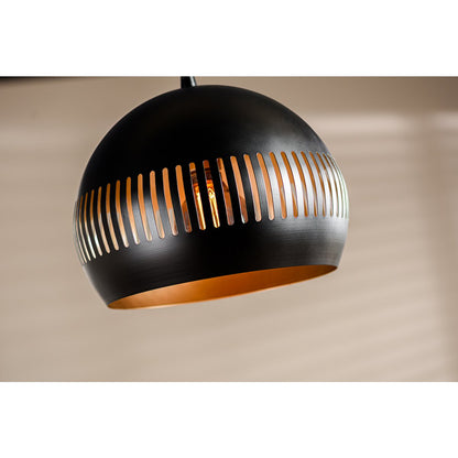 Pendant lamp, 3-light, H340 black