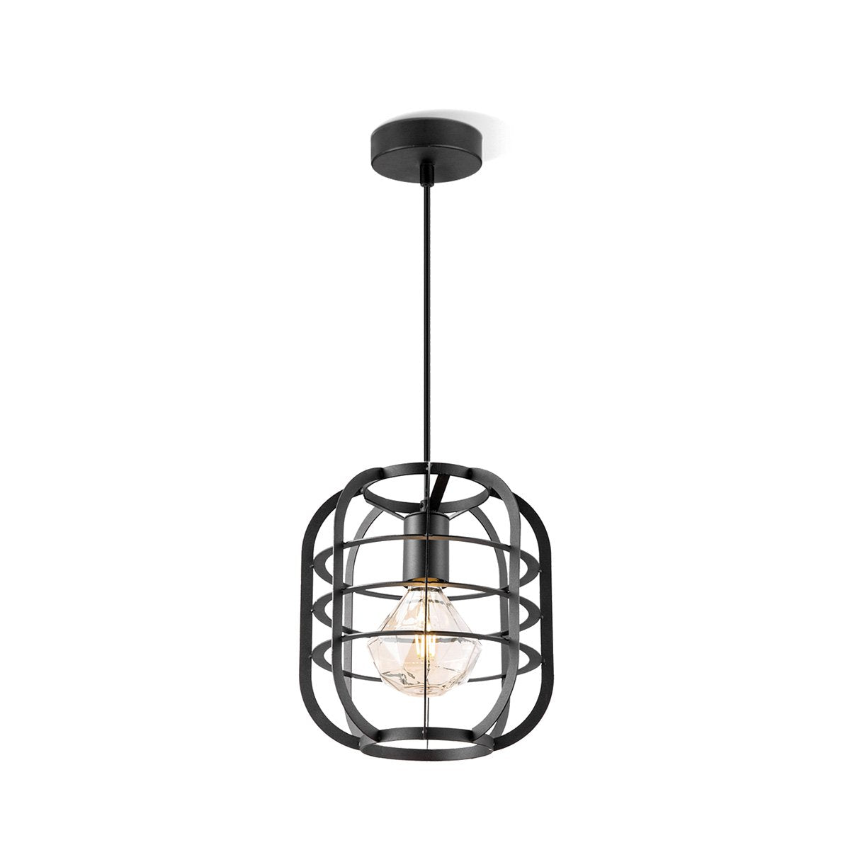 home sweet home nero black hanging lamp with industrial look