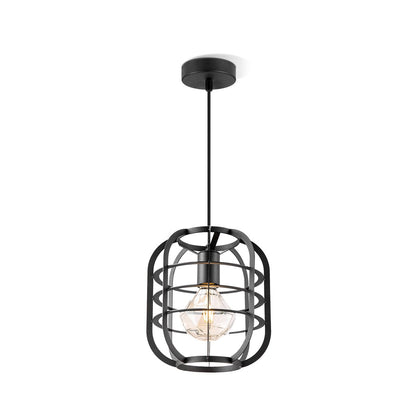 Home Sweet Home Nero Black Hanging Lamp with Industrial Look
