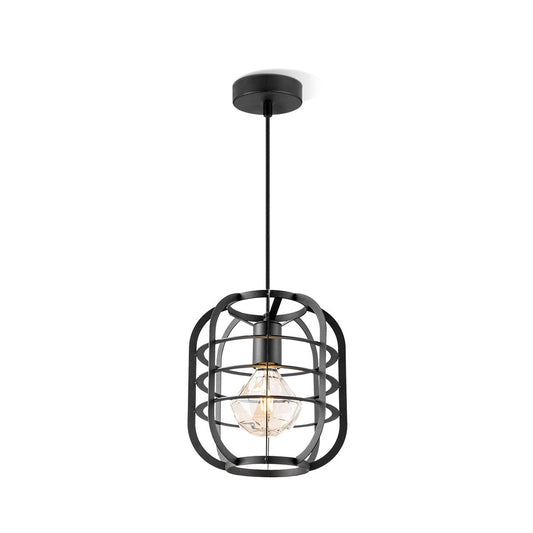 Home Sweet Home Nero Black Hanging Lamp with Industrial Look