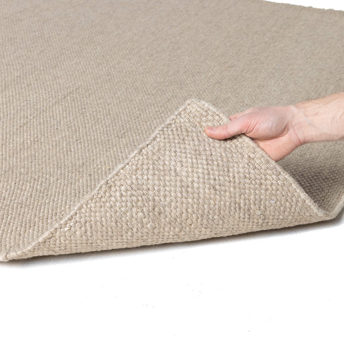 wool rug light gray 200x290cm