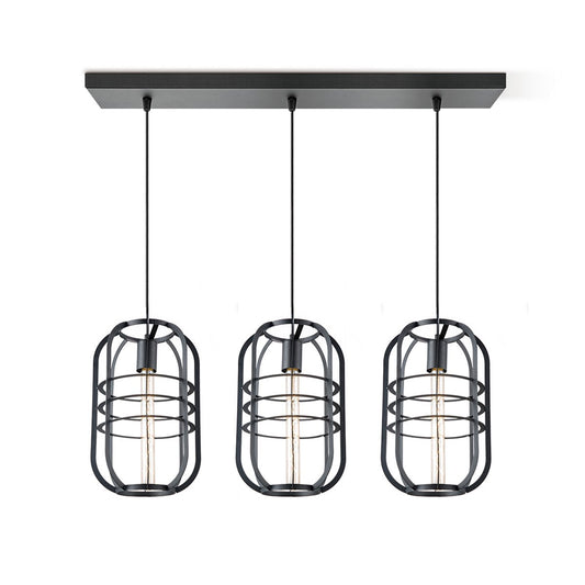 Home Sweet Home Hanging Lamp Nero - Black - 104x24x141cm