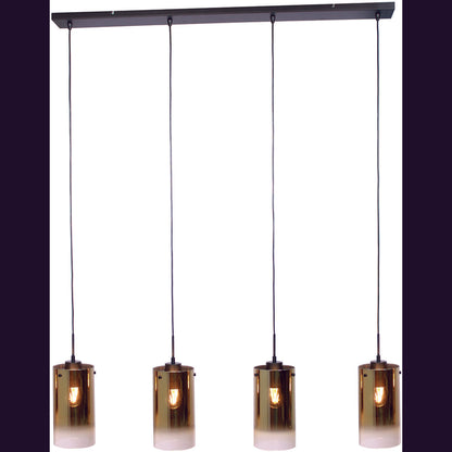 Pendant lamp, 4-light, H850 gold