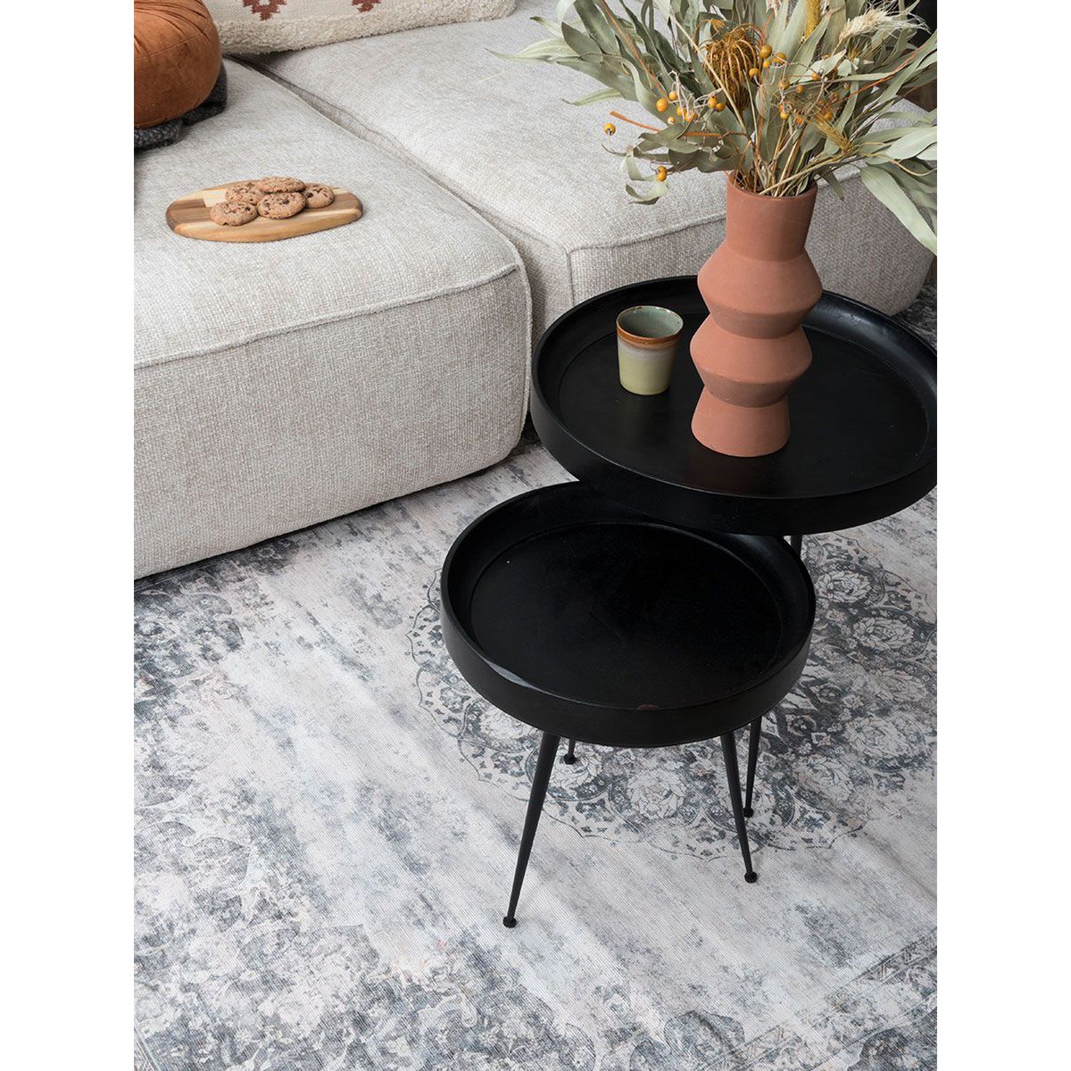 sarno black coffee table - set of 3