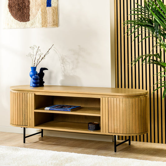 TV cabinet 2D, 155 cm, W180 natural