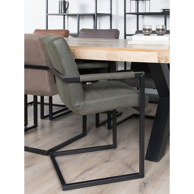 toronto army green dining chair