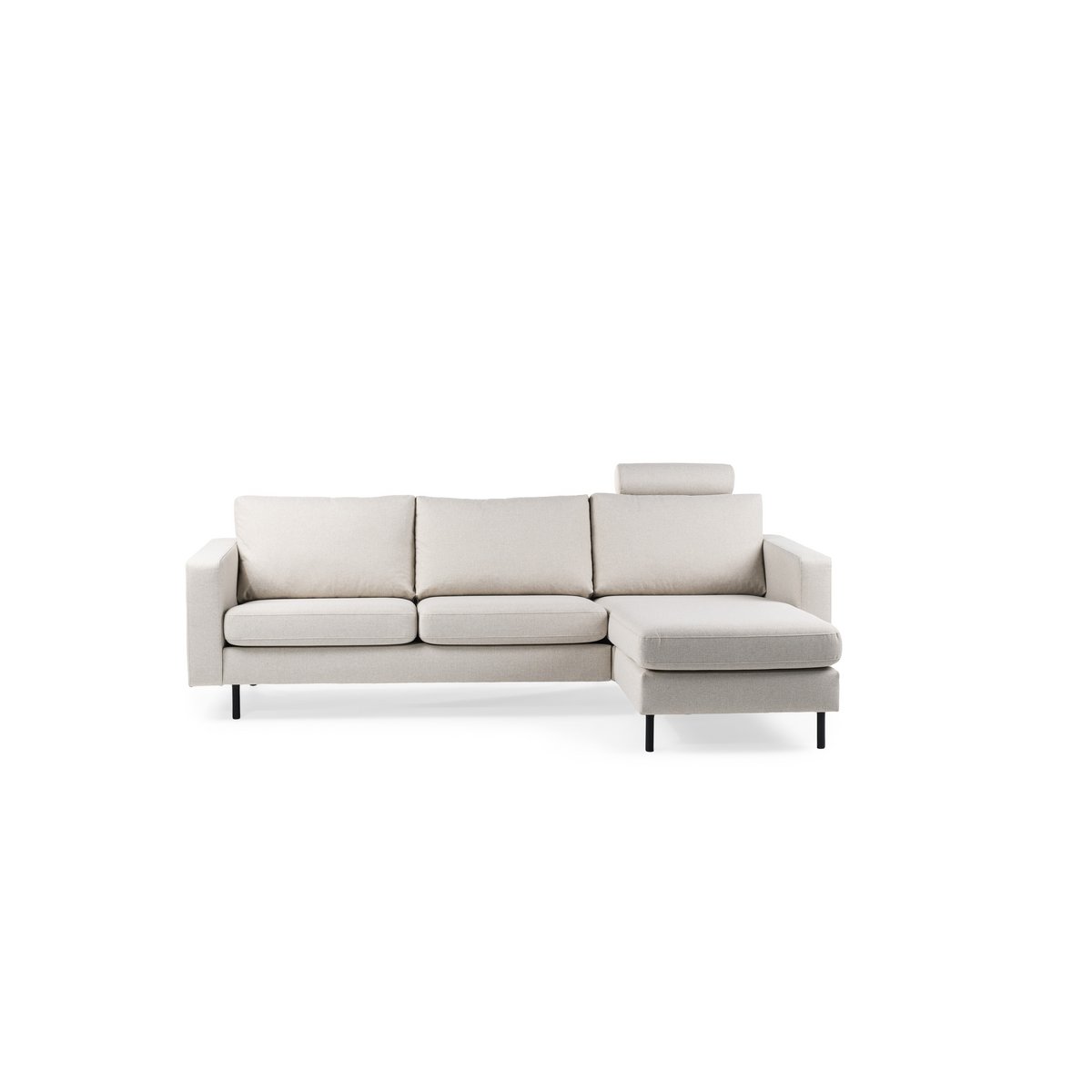 3 seater sofa cl l+r, with headrest, dillon fabric, d820 ivory