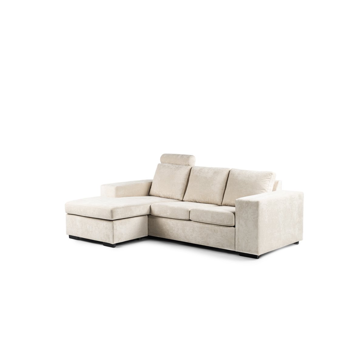 3 seater sofa cl l+r, with headrest, fabric hotel chique, h460 beige