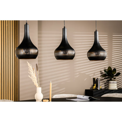 Hanglamp, 3-lichts, H340 zwart