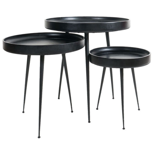 Sarno Black Coffee Table - Set of 3