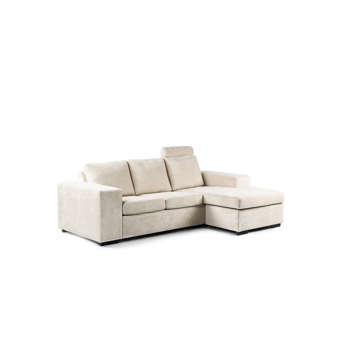 3 seater sofa cl l+r, with headrest, fabric hotel chique, h460 beige